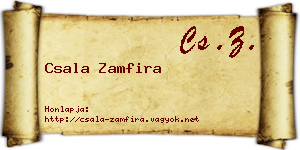 Csala Zamfira névjegykártya